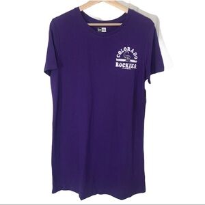 Colorado Rockies purple short sleeve T-shirt small